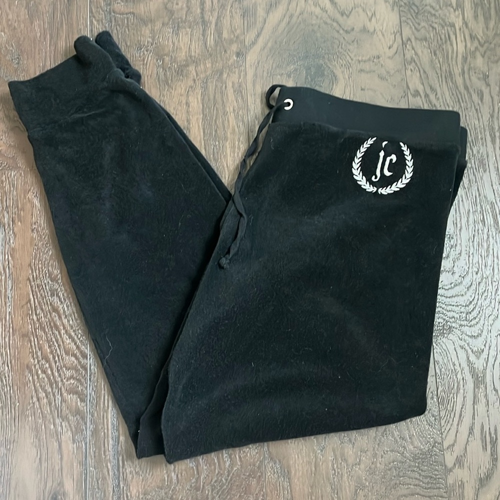 Juicy couture black Terry cloth jogger pants Large